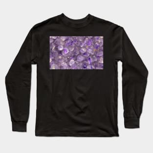 Seamless Amethyst Texture III Long Sleeve T-Shirt